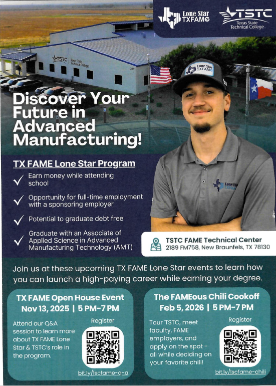 Man standing with arms crossed, information about chili cookoff event